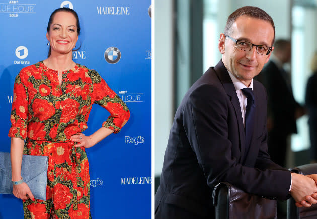 Natalia Wörner und Bundesjustizminister Heiko Maas ...