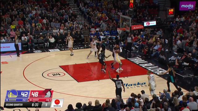Ty Jerome with an assist vs the Portland Trail Blazers