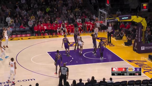 Onyeka Okongwu with a dunk vs the Los Angeles Lakers