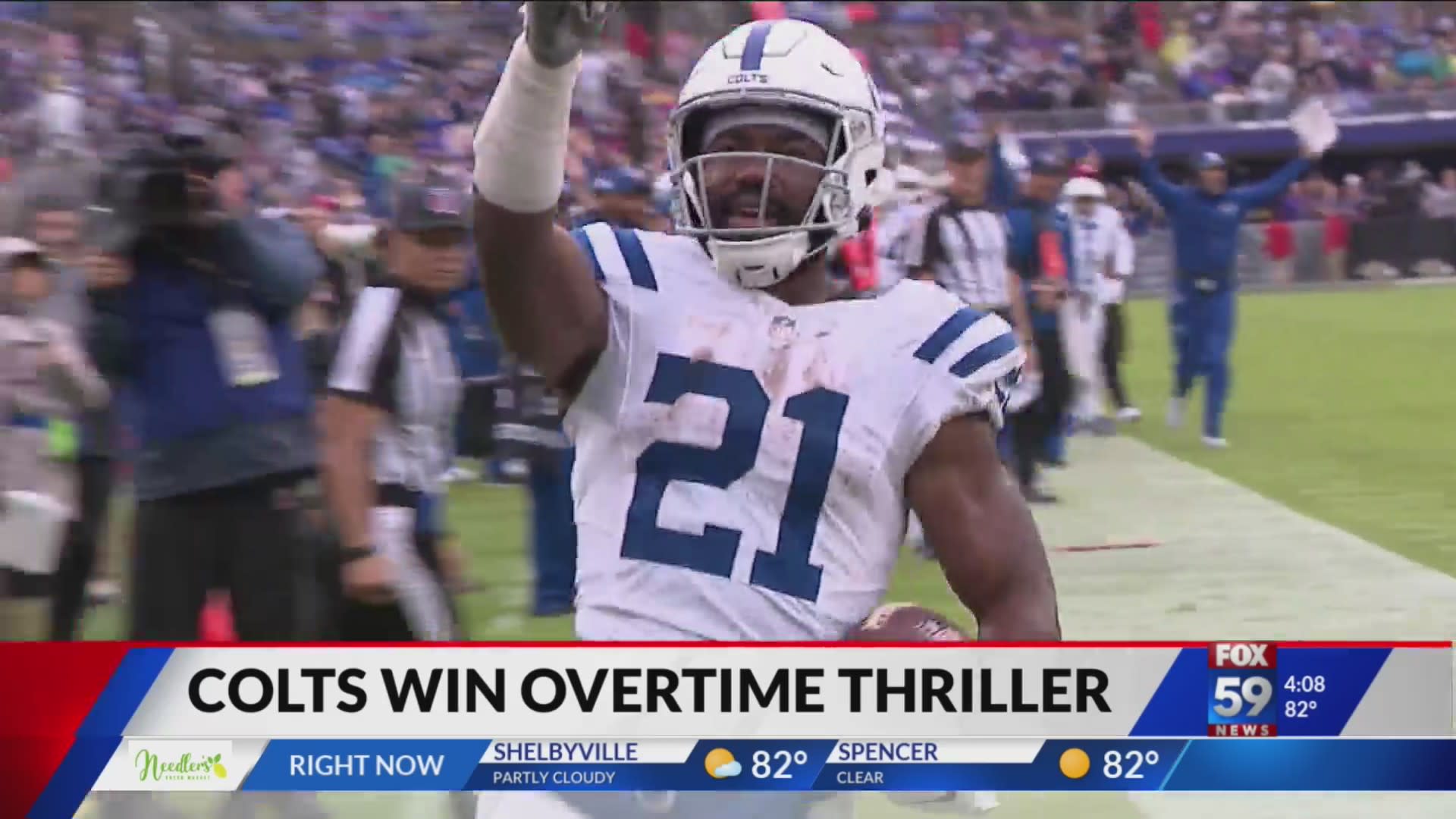 Colts defeat Ravens in overtime thriller