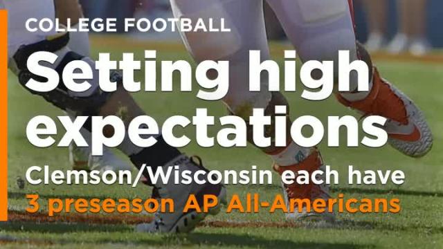 Early bragging rights: Clemson and Wisconsin lead with 3 preseason AP All-American selections each