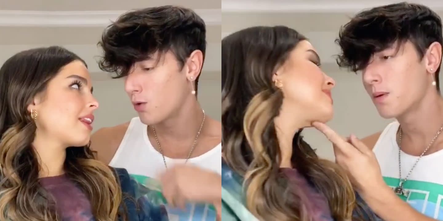 Addison Rae And Bryce Hall Literally Can T Keep Their Hands Off Each Other In New Tiktok