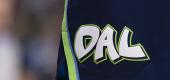 The Dallas Mavericks' logo on a player's shorts. (Getty Images)