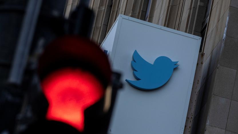 A view of the Twitter logo at its corporate headquarters in San Francisco, California, U.S. November 18, 2022. REUTERS/Carlos Barria