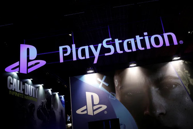 A Sony PlayStation video game logo is seen at the Paris Games Week, a trade fair for video games in Paris, France, October 26, 2016. REUTERS/Benoit Tessier