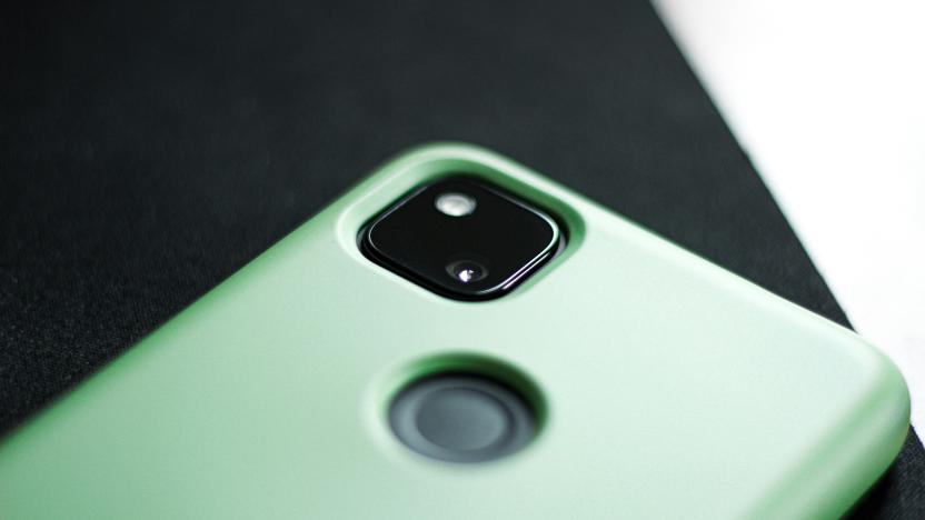 A lime green phone.