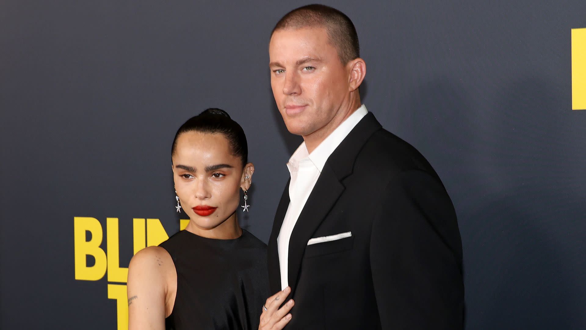 Zoë Kravitz’s Saint Laurent dress was the perfect choice for a PDA moment