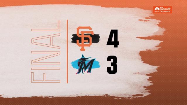 Giants rally to defeat Marlins 4-3 in series opener