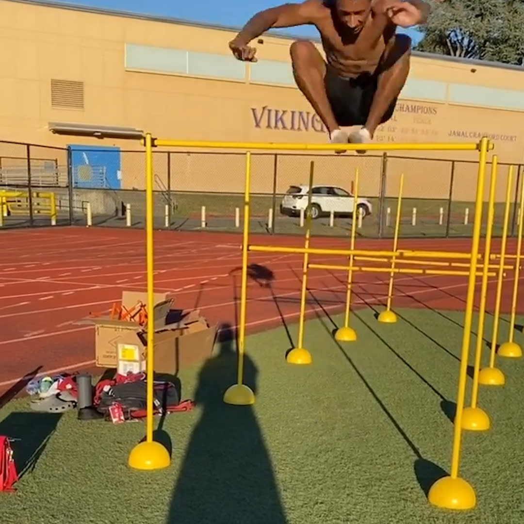 College track star goes viral after clearing 61-inch hurdle: 'Very  impressive