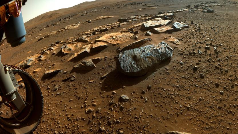 Rock samples Montagnac and Montenier from NASA's Mars Perseverance rover