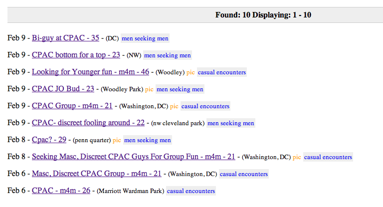 7 Days on Craigslist's Casual Encounters