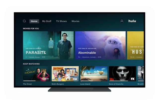 Hulu home page UI update