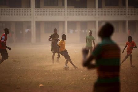 Image result for youth playing football in central african republic