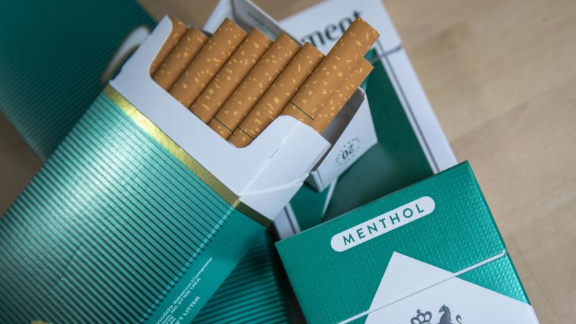 NEW YORK, NEW YORK - NOVEMBER 15: In this photo illustration, packs of menthol cigarettes sits on a table, November 15, 2018 in New York City. The U.S.Food and Drug Administration is proposing a ban on the sale of menthol cigarettes and flavored cigars. Menthol cigarettes make up 35 percent of U.S. cigarette sales.  (Photo Illustration by  Drew Angerer/Getty Images)