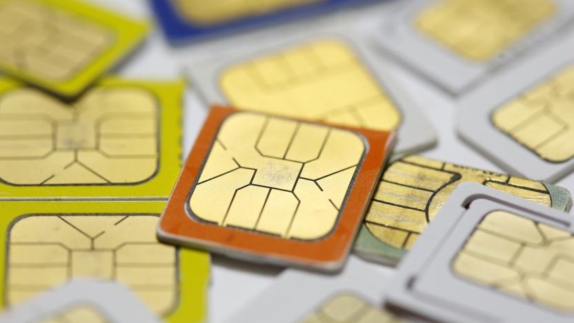 SIM cards lie on a table in this photo illustration taken in Sarajevo February 24, 2015. Franco-Dutch technology firm Gemalto, the world's biggest maker of phone SIM cards, will not pursue any legal action against government agencies it says are probably behind a large-scale hacking attempt as chances of success are nearly nonexistent, CEO Olivier Piou said February 25, 2015. Gemalto makes smart chips for mobile phones, bank cards and biometric passports and counts Verizon , AT&T Inc. and Vodafone among its 450 wireless network provider customers around the world. Picture taken Febryary 24.    REUTERS/Dado Ruvic (BOSNIA AND HERZEGOVINA  - Tags: BUSINESS SCIENCE TECHNOLOGY CRIME LAW)  