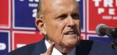 Rudy Giuliani speaks at a news conference in the parking lot of a Philadelphia landscaping company on Nov. 7, 2020. (Bryan R. Smith/AFP/Getty Images) 