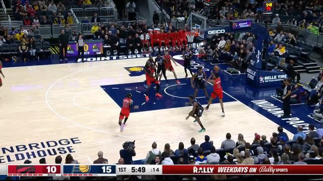 Scottie Barnes with an assist vs the Indiana Pacers