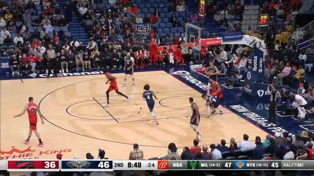 Fred VanVleet with a 2-pointer vs the New Orleans Pelicans