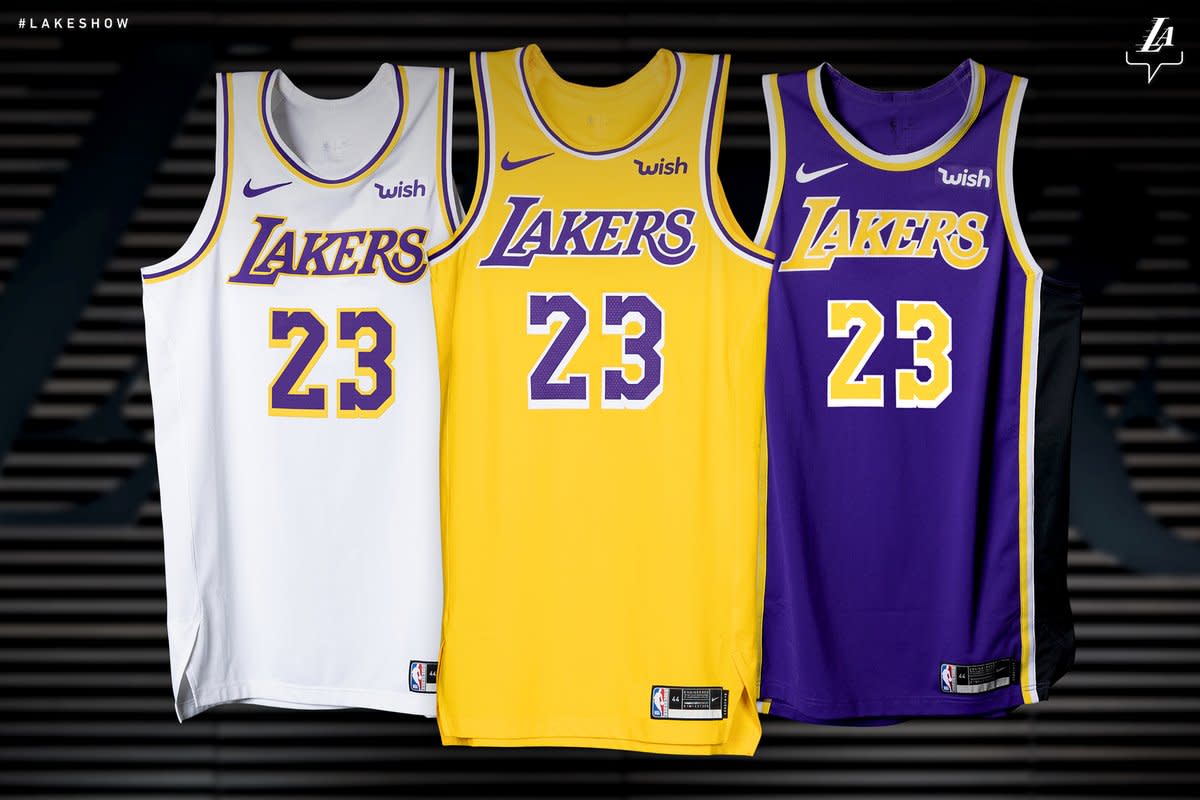 The Lakers' new uniforms have a 