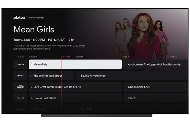 Pluto TV channels on Google TV