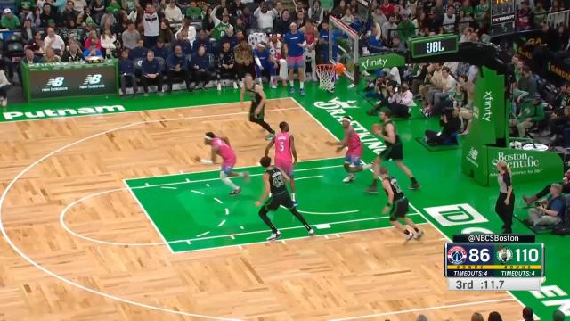 Jordan Goodwin with an assist vs the Boston Celtics