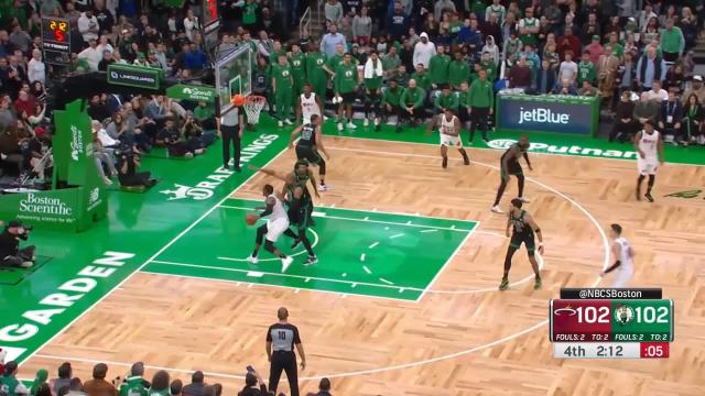 Bam Adebayo with a dunk vs the Boston Celtics