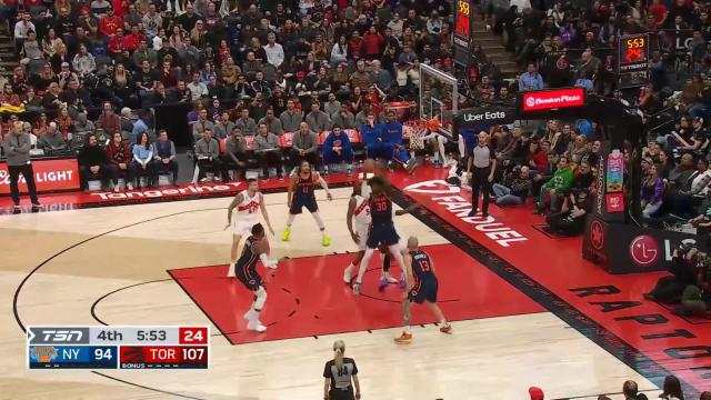 Jericho Sims with an alley oop vs the Toronto Raptors