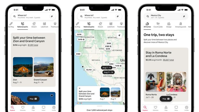 Airbnb summer 2022 app redesign with split stays