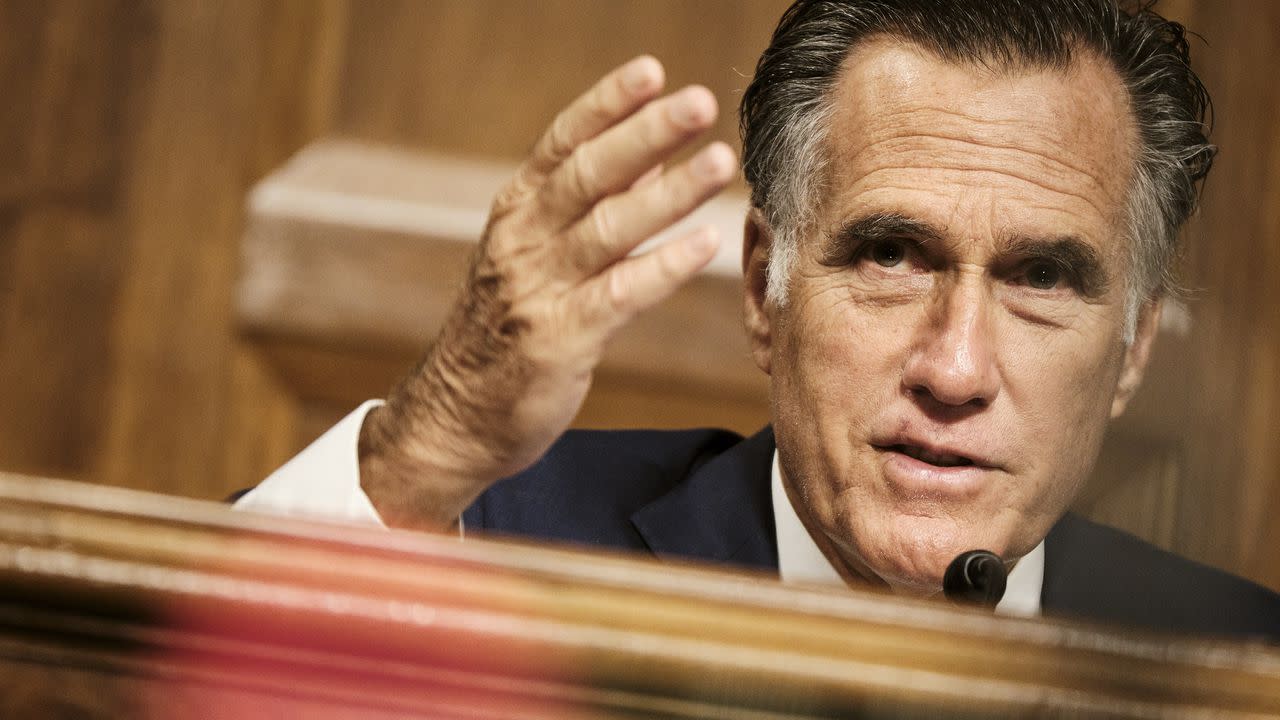 Romney first Republican senator to say he "would support" Jan. 6 commission bill