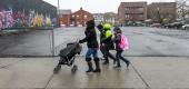 A family walking. (The New York Times)