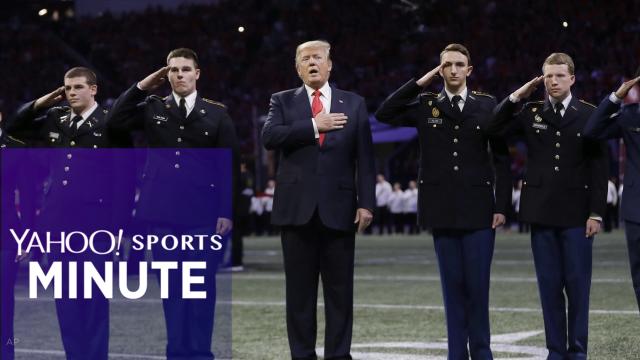 President Donald Trump gets mixed reception at CFP National Championship