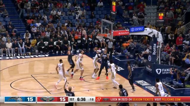 Gary Harris with a 3-pointer vs the New Orleans Pelicans