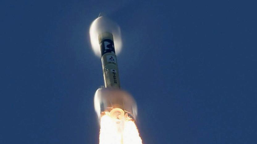 An H-2A rocket carrying the Hope Probe, developed by the Mohammed Bin Rashid Space Centre (MBRSC) in the United Arab Emirates (UAE) for the Mars explore, rises into the air after blasting off from the launching pad at Tanegashima Space Center on the southwestern island of Tanegashima, Japan, in this photo taken by Kyodo July 20, 2020. Mandatory credit Kyodo/via REUTERS ATTENTION EDITORS - THIS IMAGE WAS PROVIDED BY A THIRD PARTY. MANDATORY CREDIT. JAPAN OUT. NO COMMERCIAL OR EDITORIAL SALES IN JAPAN. THIS IMAGE WAS PROCESSED BY REUTERS TO ENHANCE QUALITY, AN UNPROCESSED VERSION HAS BEEN PROVIDED SEPARATELY