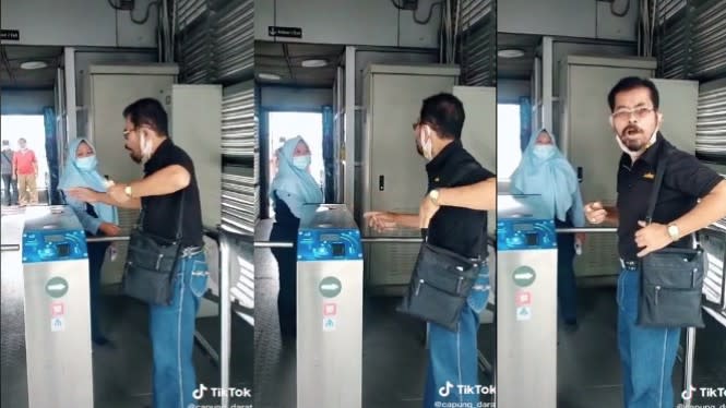 Viral Penumpang Salah Masker  Tidak  Boleh  Naik Transjakarta 