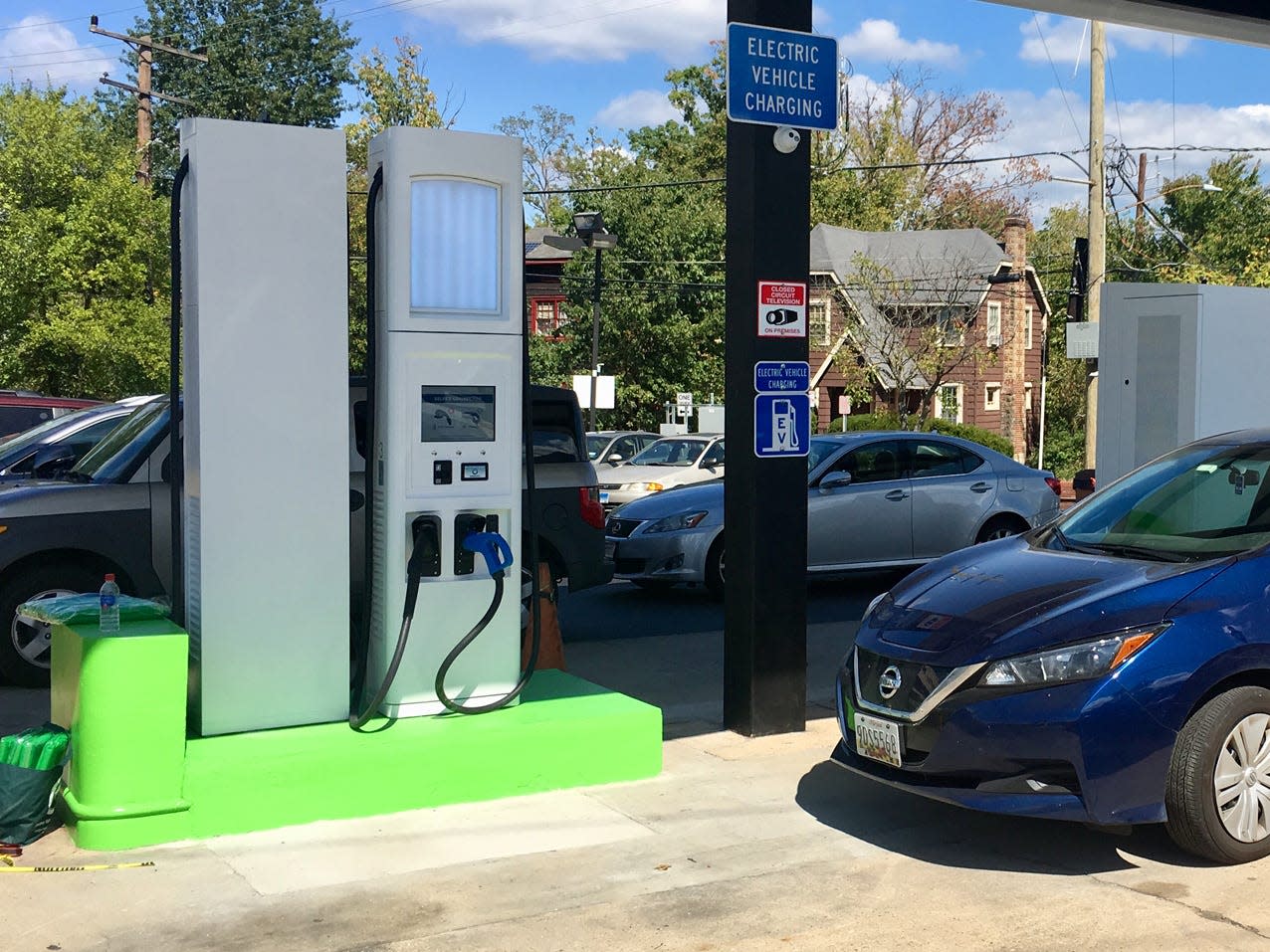 A Maryland gas station became the first EV charging station in the US