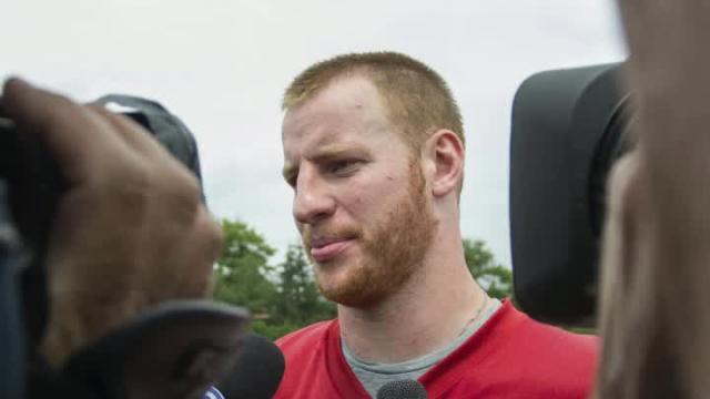 Carson Wentz on if he'd help the 76ers recruit LeBron James: "Absolutely"