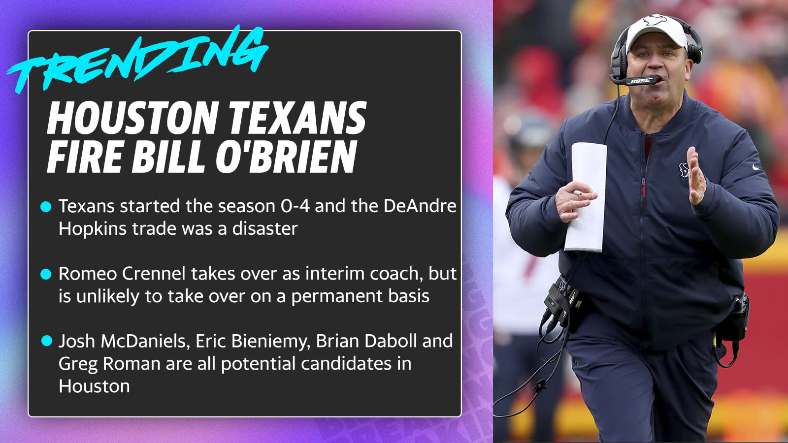 Bill O'Brien expects some Texans starters to play against the