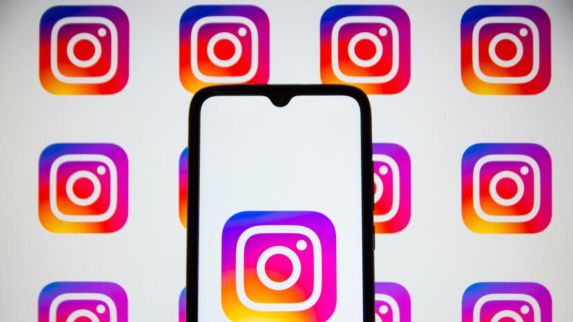 In this photo illustration Instagram logo seen displayed on a smartphone screen with Instagram logo in the background in Athens, Greece on October 31, 2022. Instagram accounts are being closed. Users will neither be able to send messages nor will they be able to post. (Photo illustration by Nikolas Kokovlis/NurPhoto via Getty Images)