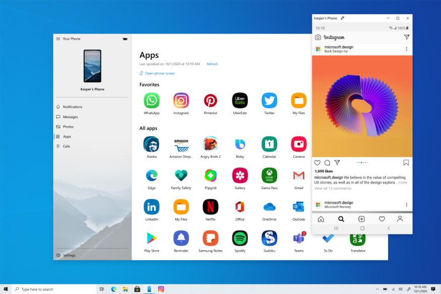 Your Phone Apps in Windows 10