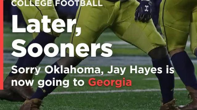 Sorry Sooners, Notre Dame DL Jay Hayes is now going to Georgia