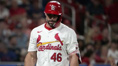 Associated Press - St. Louis Cardinals' Paul Goldschmidt heads toward the dugout after striking out with the bases loaded to end the seventh inning of a baseball game against the New York Mets Tuesday, May 7, 2024, in St. Louis. (AP Photo/Jeff Roberson)