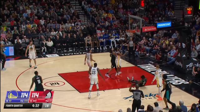 Jerami Grant with an and one vs the Golden State Warriors