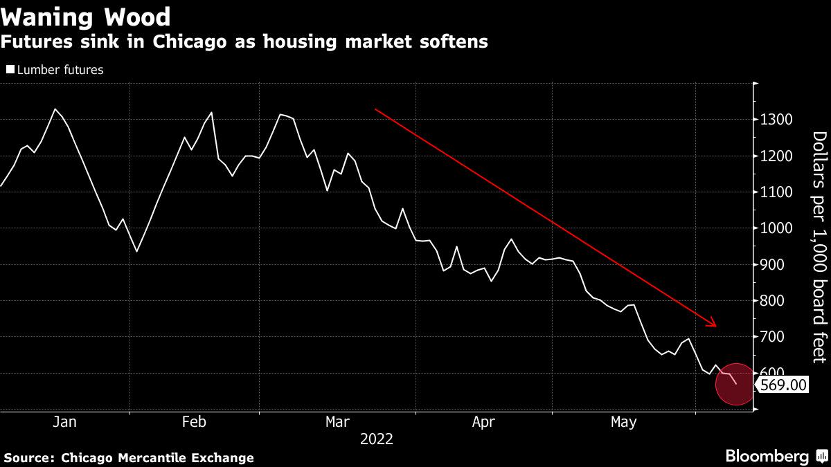 Lumber Price Gets Chopped in Half Amid Chill in Housing Markets
