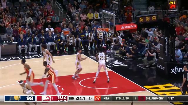 Saddiq Bey with a last basket of the period vs the Indiana Pacers