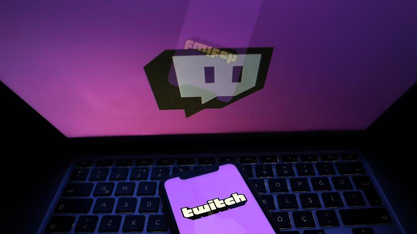 ANKARA, TURKEY - OCTOBER 6: The logo of "Twitch" is displayed on a smartphone in Ankara, Turkey on October 6, 2021. (Photo by Hakan Nural/Anadolu Agency via Getty Images)