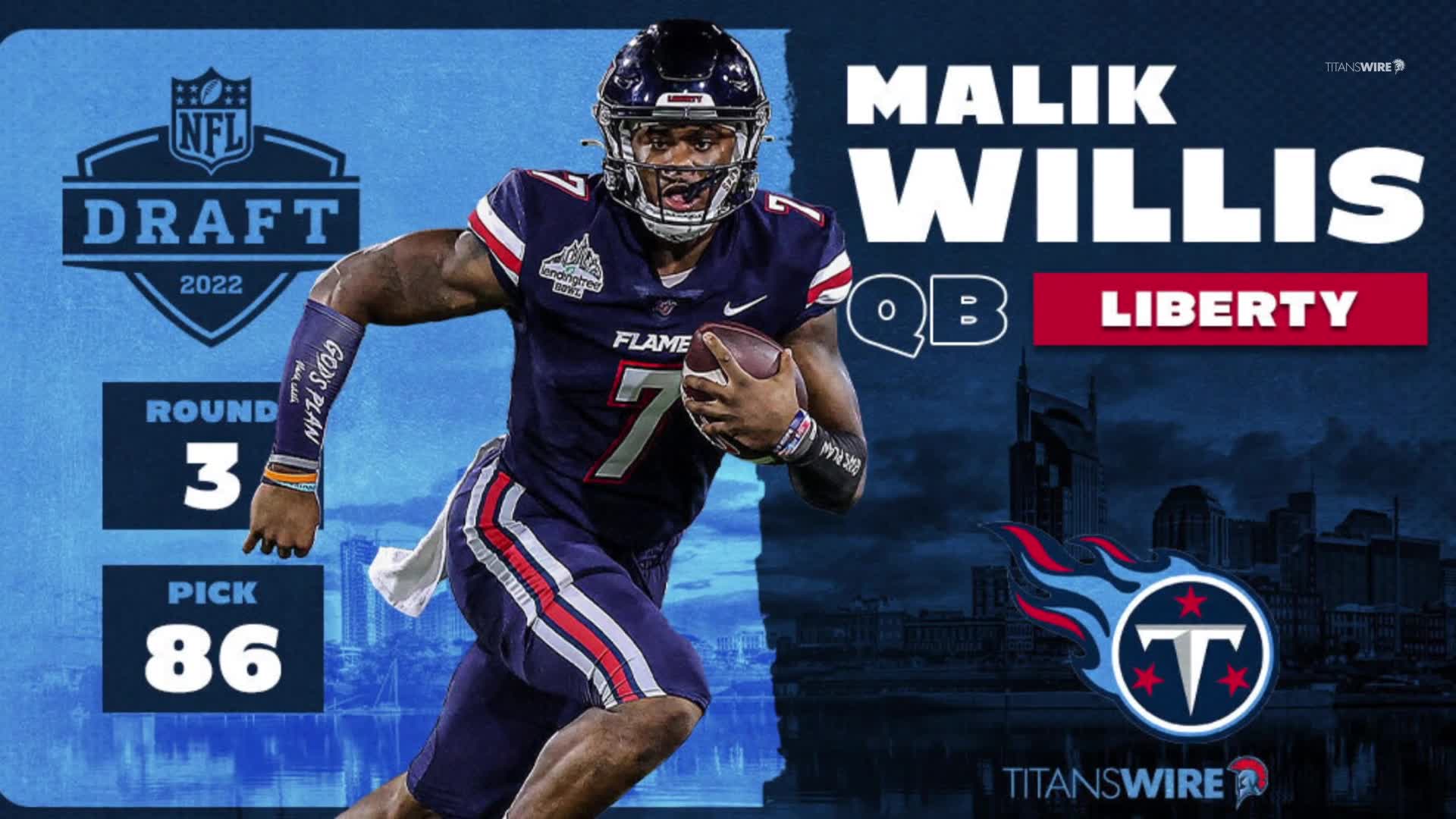 Titans trade up, select QB Malik Willis with 86th overall pick