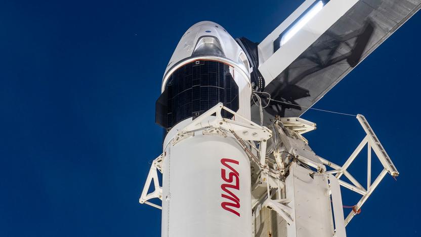 SpaceX Crew-1 Dragon capsule aboard a Falcon 9 rocket