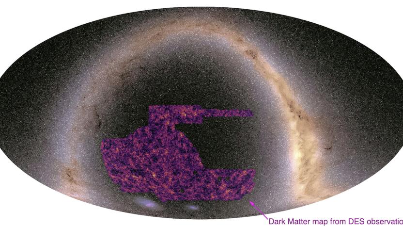 A Dark Matter map from the Dark Energy Survey.