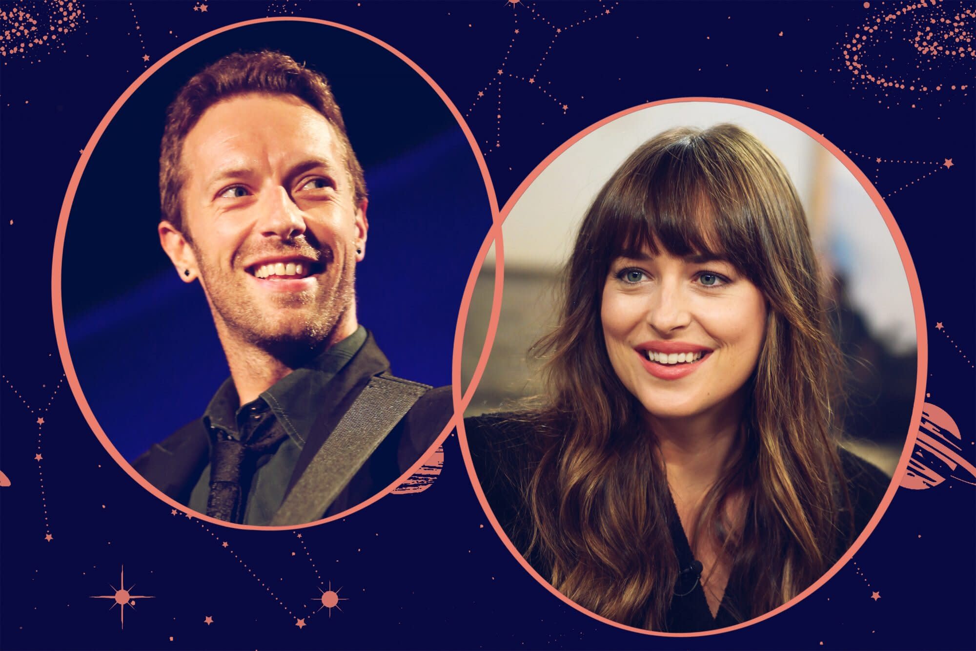 Chris martin y dakota johnson. Chris Martin and Dakota Johnson.