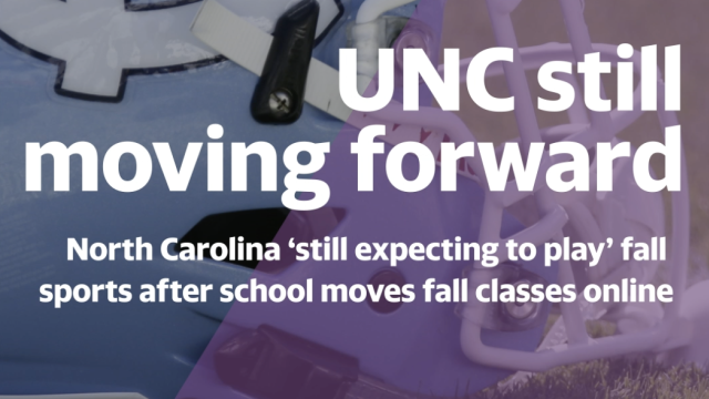 North Carolina 'still expecting to play' fall sports after school moves fall classes online
